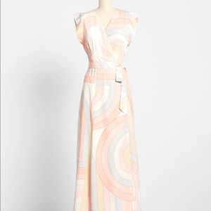 Hutch Pastel Stripe Wrap Dress